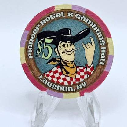 Pioneer Hotel & Gaming Hall Laughlin Nevada 2009 'Carnival Clown' LE $5 Casino Chip E9184