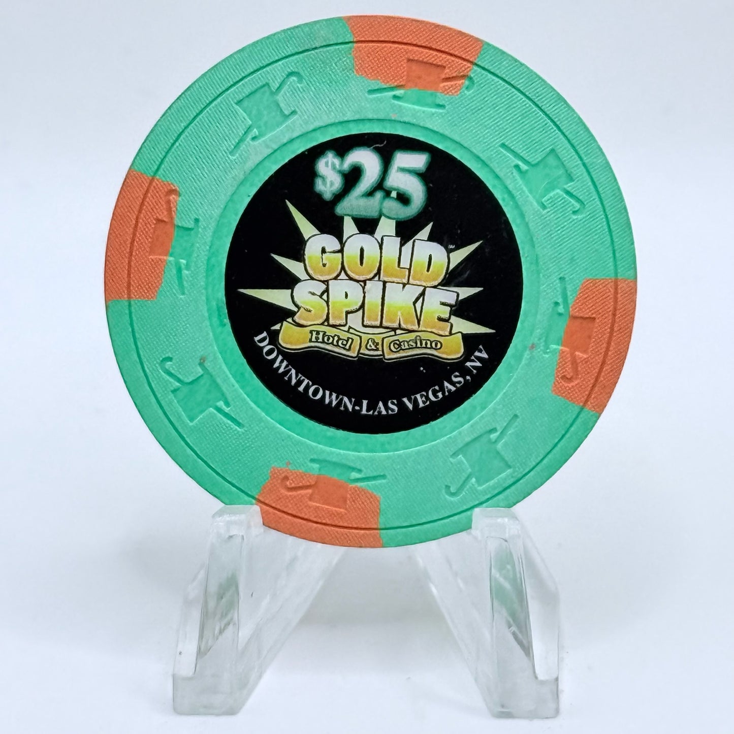 Gold Spike Las Vegas Nevada 2009 $25 Casino Chip E7988