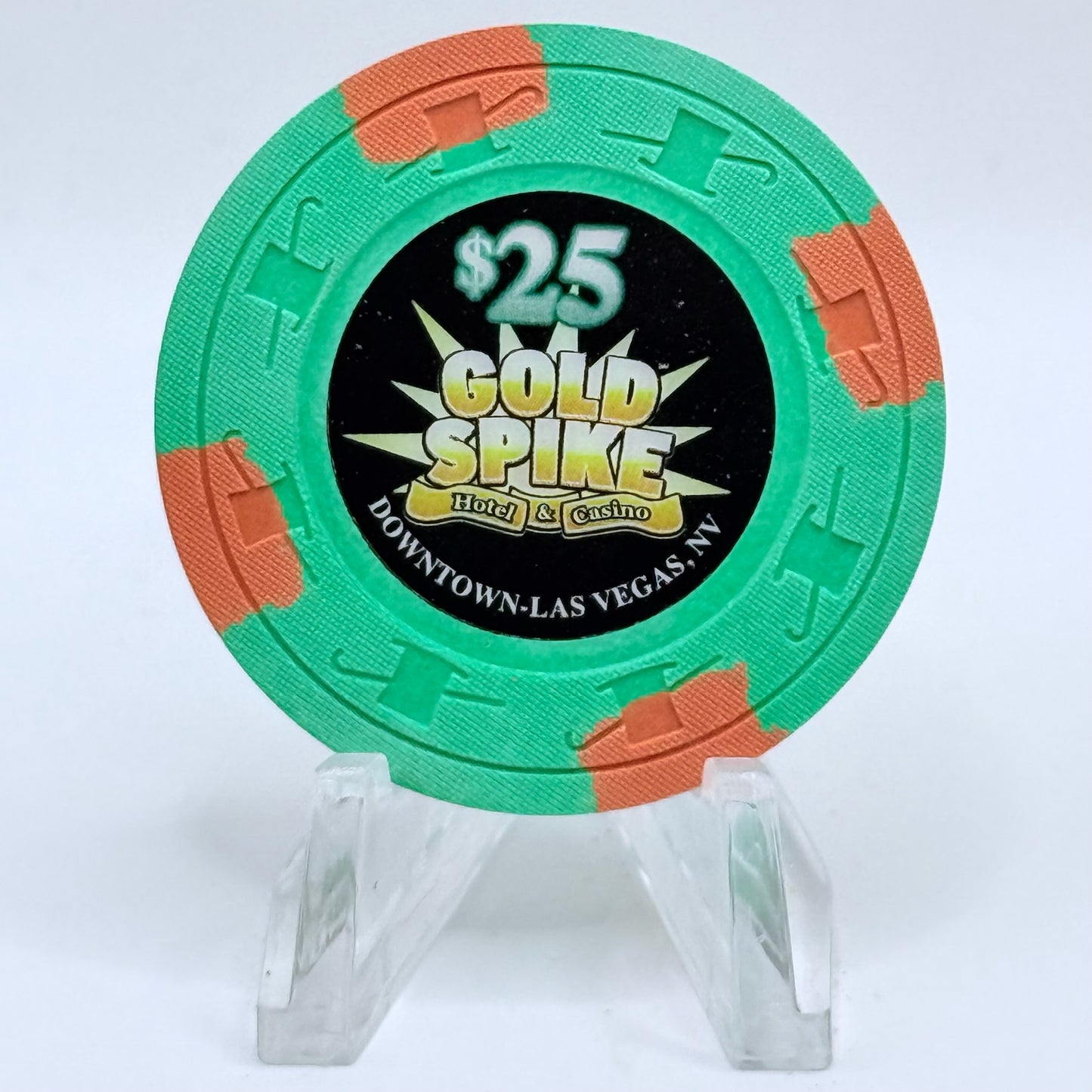 Gold Spike Las Vegas Nevada 2009 $25 Casino Chip E7988