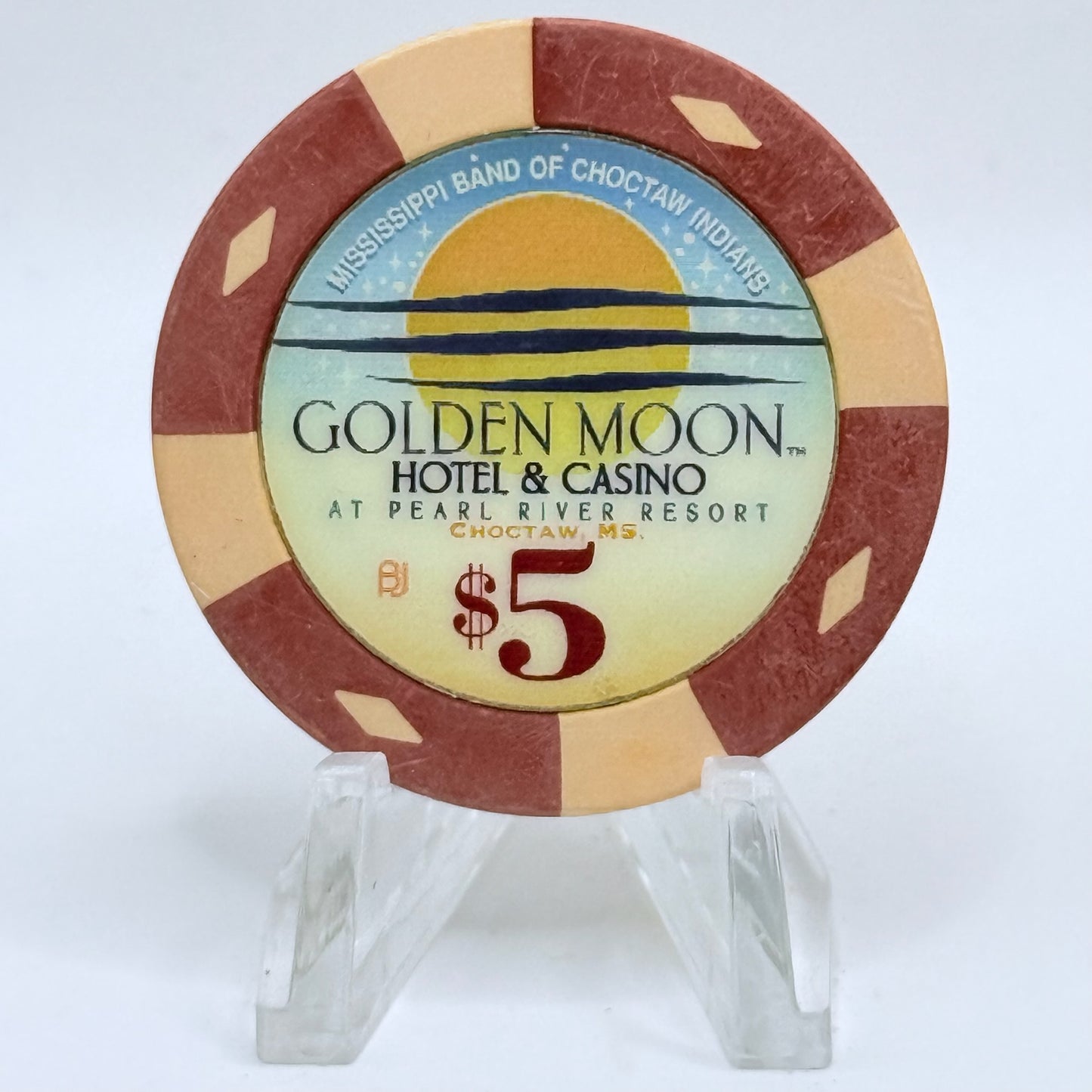 Golden Moon Casino Philadelphia Mississippi $5 Casino Chip