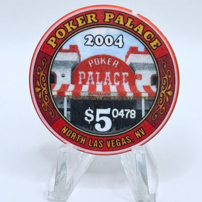 Poker Palace N. Las Vegas Nevada 2004 'Bunny's Bar - 30 Year Anniversary' LE $5 Casino Chip E3290