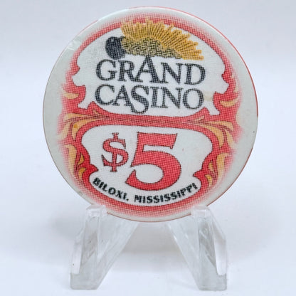 Grand Casino Biloxi Mississippi Series 28 $5 Casino Chip