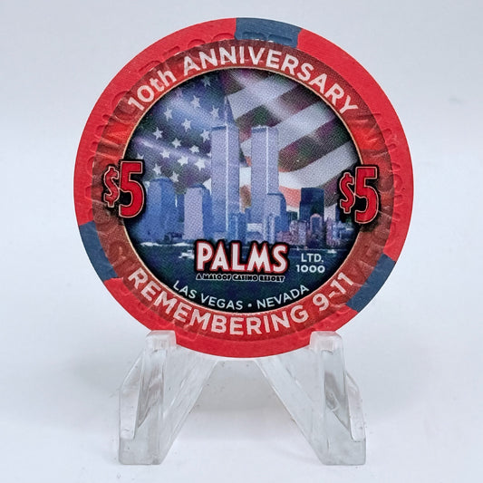 Palms Casino Resort Las Vegas Nevada 2011 'Remembering 9/11' LE $5 Casino Chip