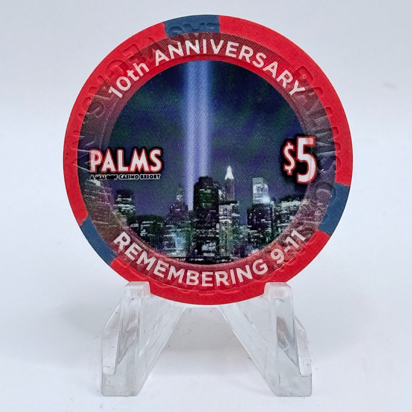 Palms Casino Resort Las Vegas Nevada 2011 'Remembering 9/11' LE $5 Casino Chip