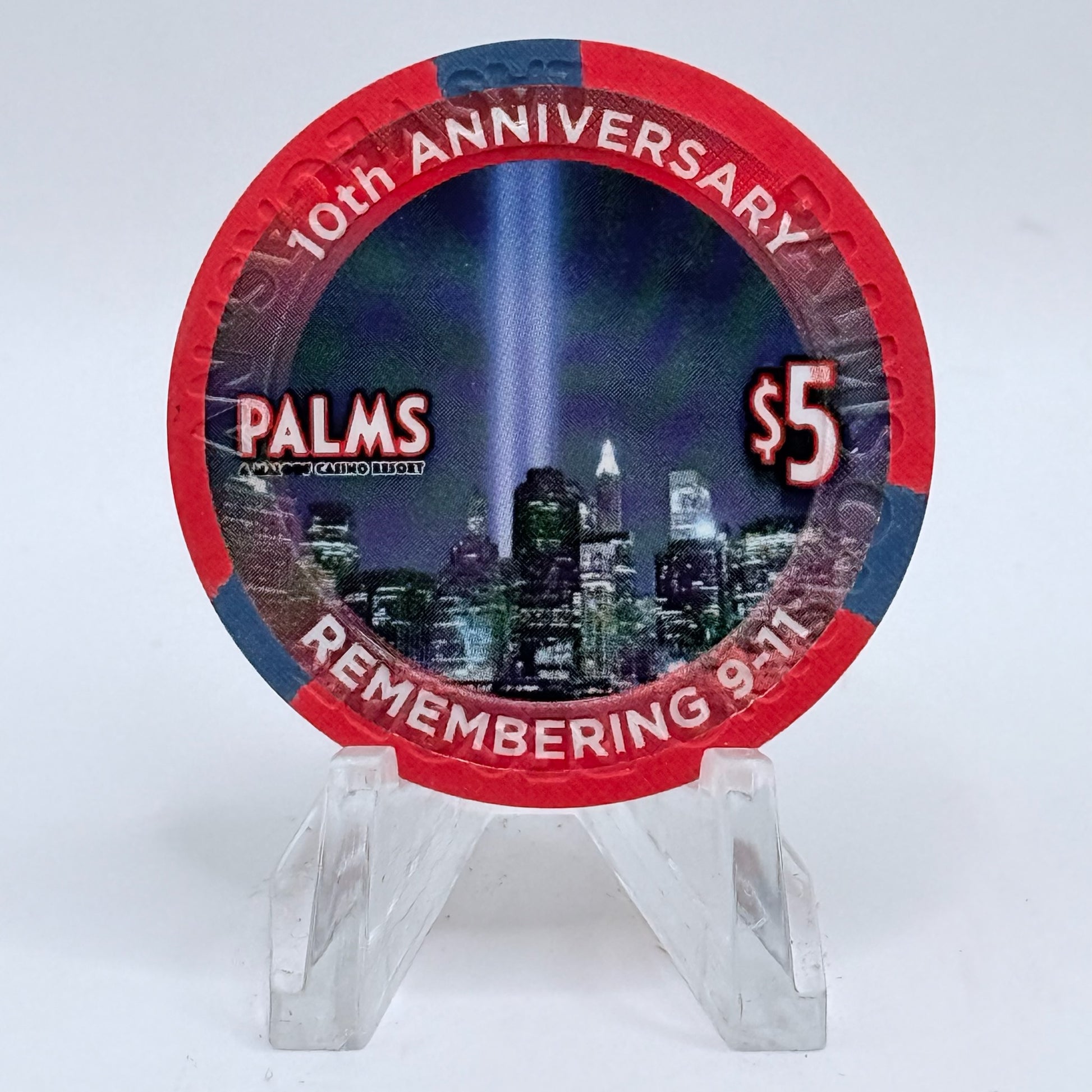 Palms Casino Resort Las Vegas Nevada 2011 'Remembering 9/11' LE $5 Casino Chip