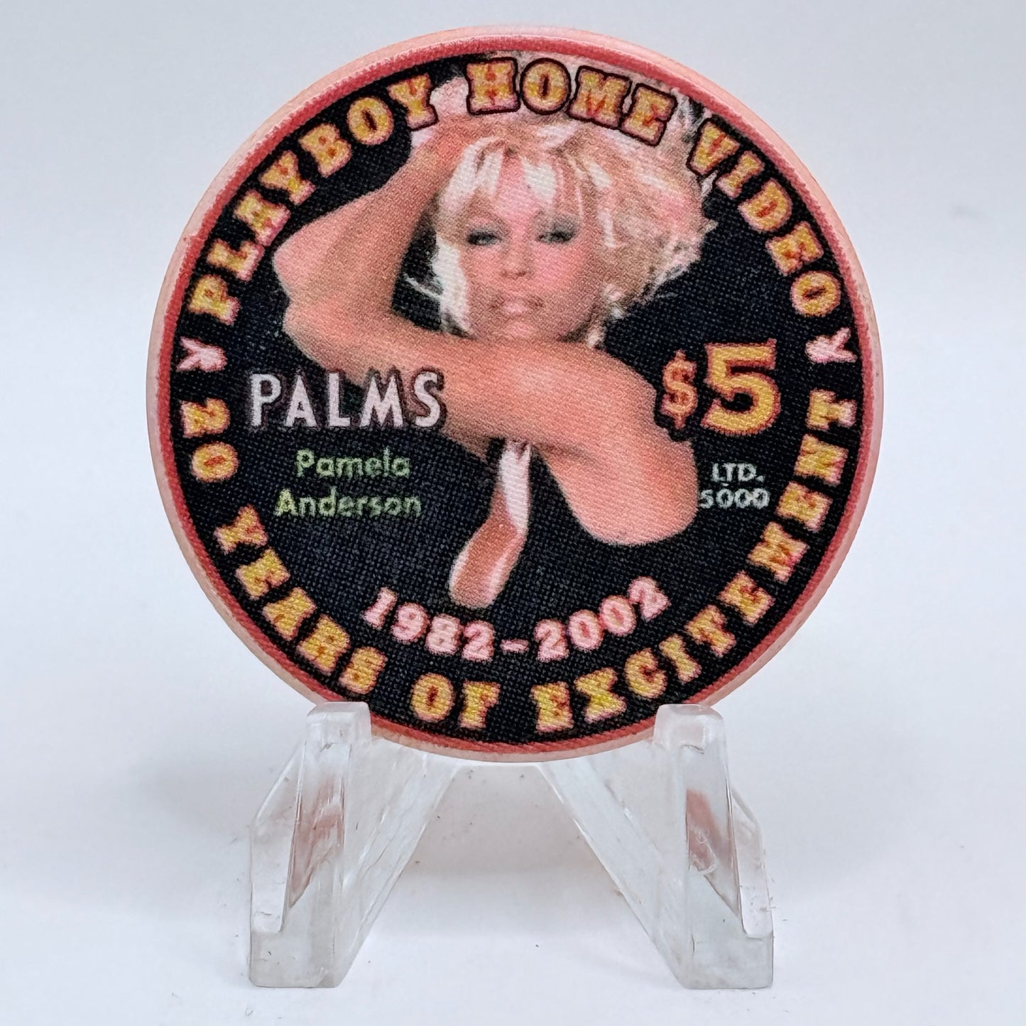 Palms Casino Resort Las Vegas Nevada 2002 'Pamela Anderson' Series 34 LE $5 Casino Chip E1953