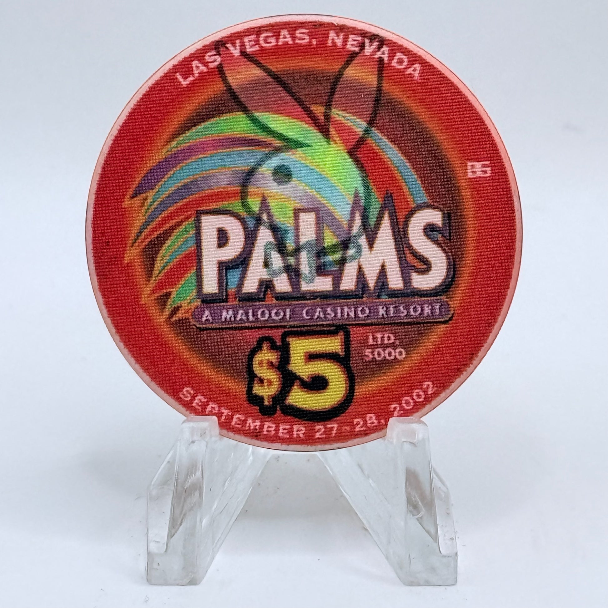 Palms Casino Resort Las Vegas Nevada 2002 'Anna Nicole Smith' Series 34 LE $5 Casino Chip E1957