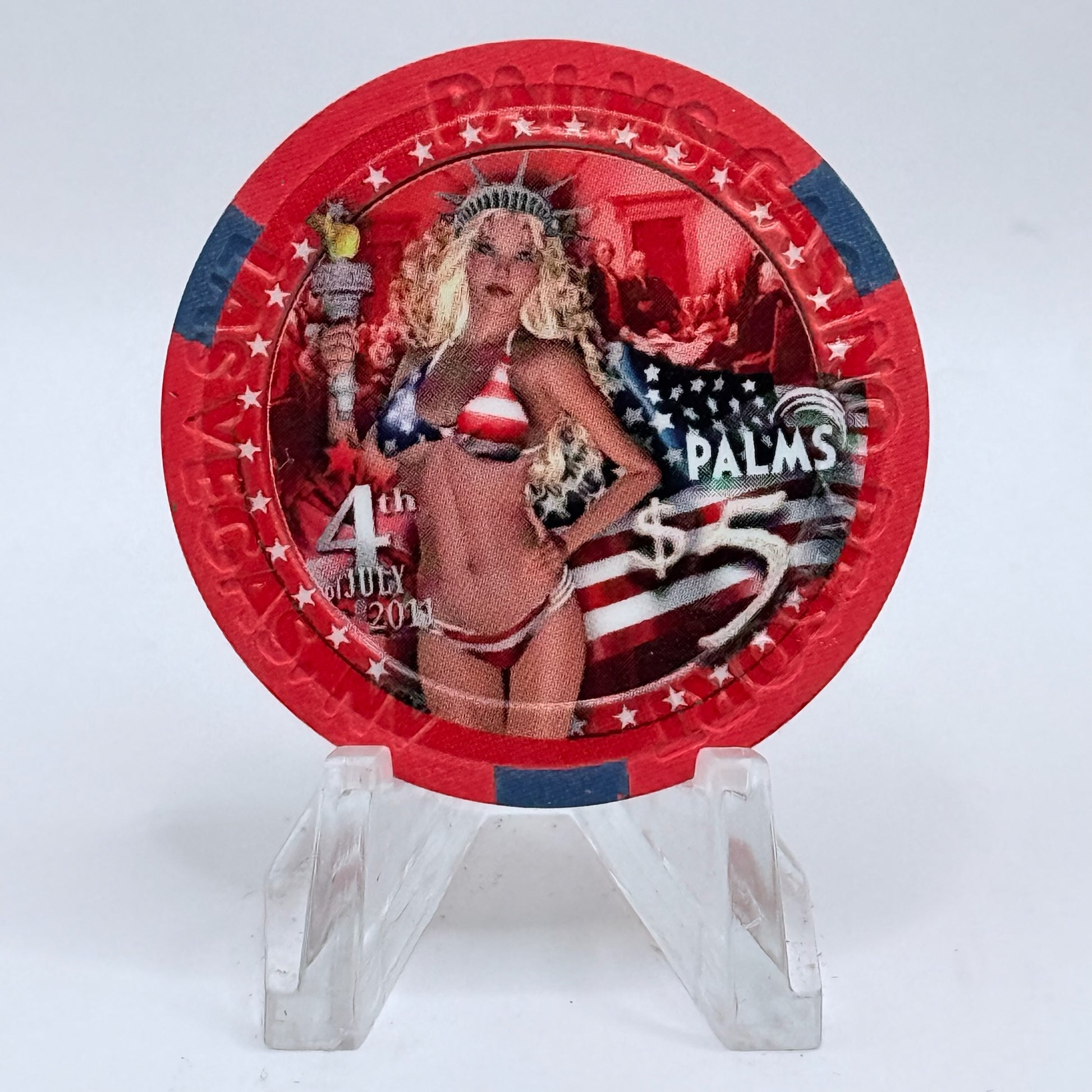 Palms Casino Resort Las Vegas Nevada 2011 'July 4th' LE $5 Casino Chip D0148