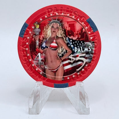 Palms Casino Resort Las Vegas Nevada 2011 'July 4th' LE $5 Casino Chip D0148