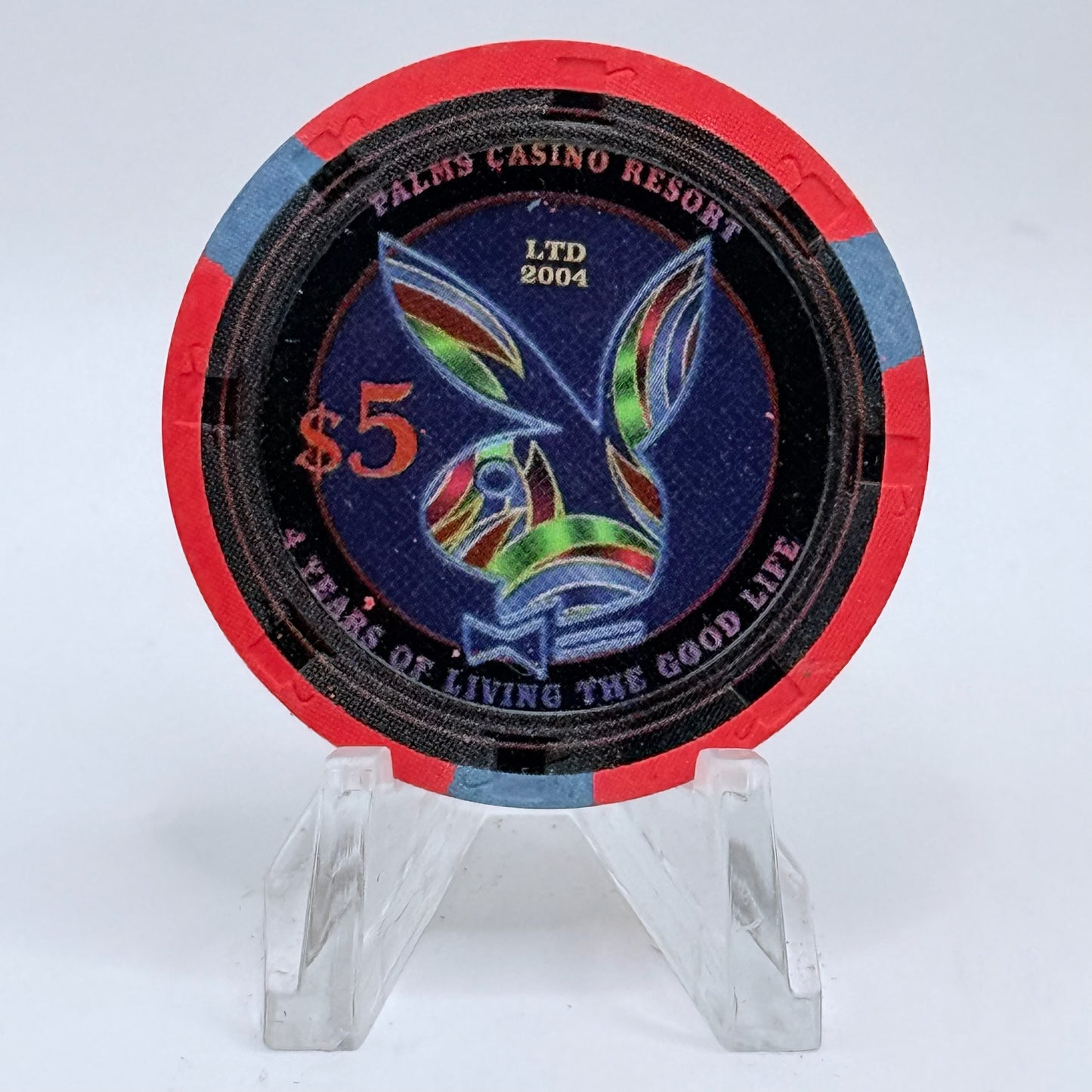 Palms Casino Resort Las Vegas Nevada 2005 '4th Anniversary' LE $5 Casino Chip E4901