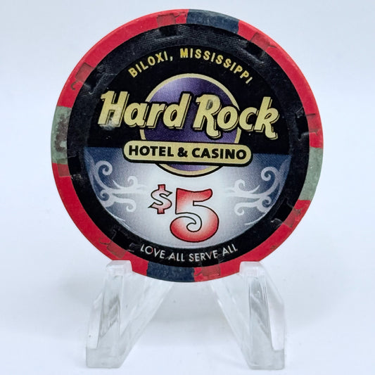 Hard Rock Biloxi Mississippi 2007 $5 Casino Chip