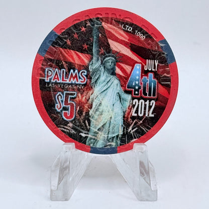 Palms Casino Resort Las Vegas Nevada 2012 'July 4th' LE $5 Casino Chip D0697