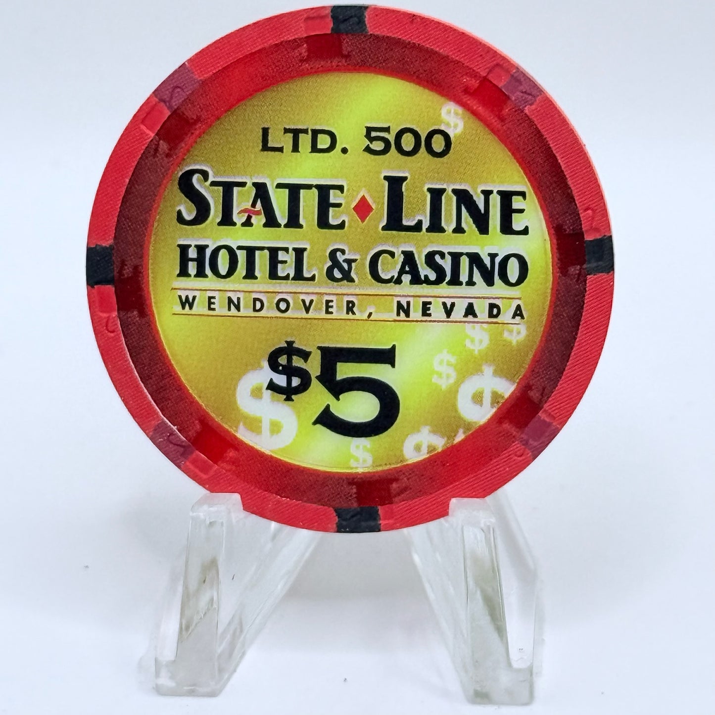 State Line Casino Wendover Nevada 2002 'Asia Big Win Festival' LE $5 Casino Chip V9842