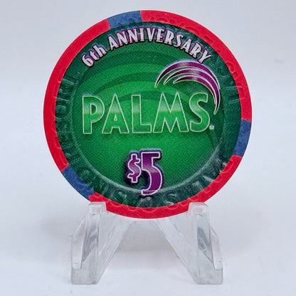 Palms Casino Resort Las Vegas Nevada 2007 '6th Anniversary' LE $5 Casino Chip E6549