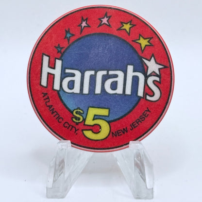 Harrah's (Marina) Atlantic City New Jersey 1993 'Party Island' LE $5 Casino Chip