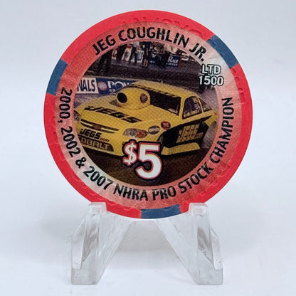 Palms Casino Resort Las Vegas Nevada 2008 'Jeg Coughlin Jr.' LE $5 Casino Chip E7484