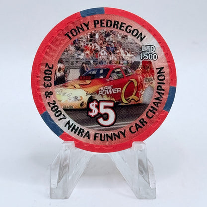 Palms Casino Resort Las Vegas Nevada 2008 'Tony Pedregon' LE $5 Casino Chip E7485