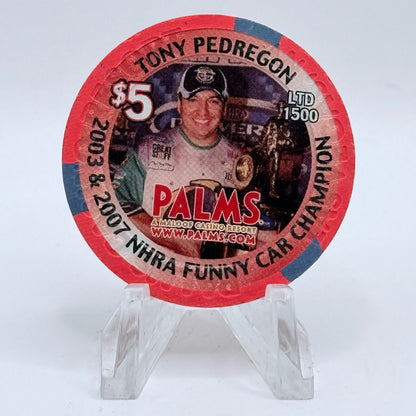 Palms Casino Resort Las Vegas Nevada 2008 'Tony Pedregon' LE $5 Casino Chip E7485