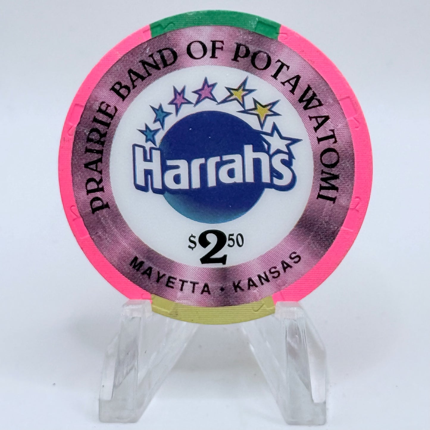 Harrah's Prairie Band Mayetta Kansas 1998 $2.50 Casino Chip