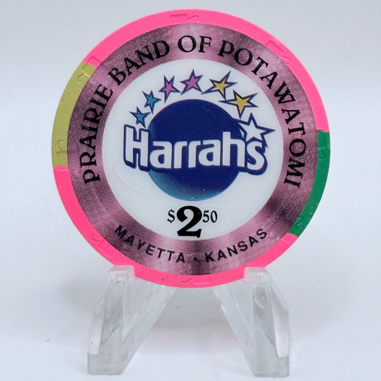 Harrah's Prairie Band Mayetta Kansas 1998 $2.50 Casino Chip