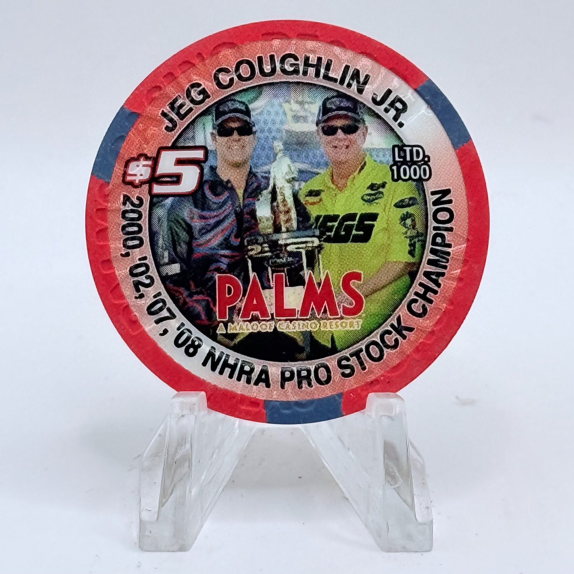 Palms Casino Resort Las Vegas Nevada 2009 'Jeg Coughlin Jr.' LE $5 Casino Chip E7496