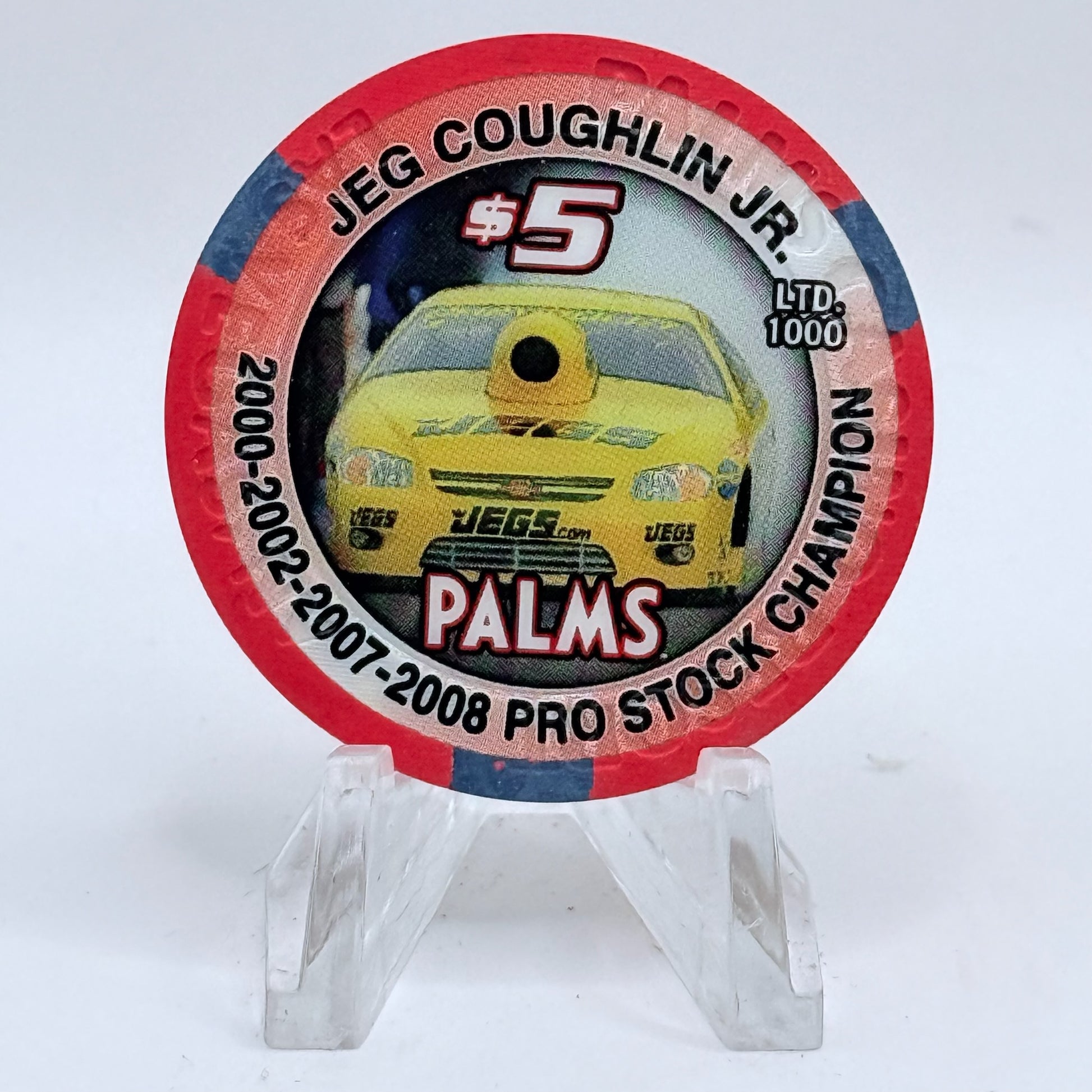 Palms Casino Resort Las Vegas Nevada 2009 'Jeg Coughlin Jr.' LE $5 Casino Chip E7496