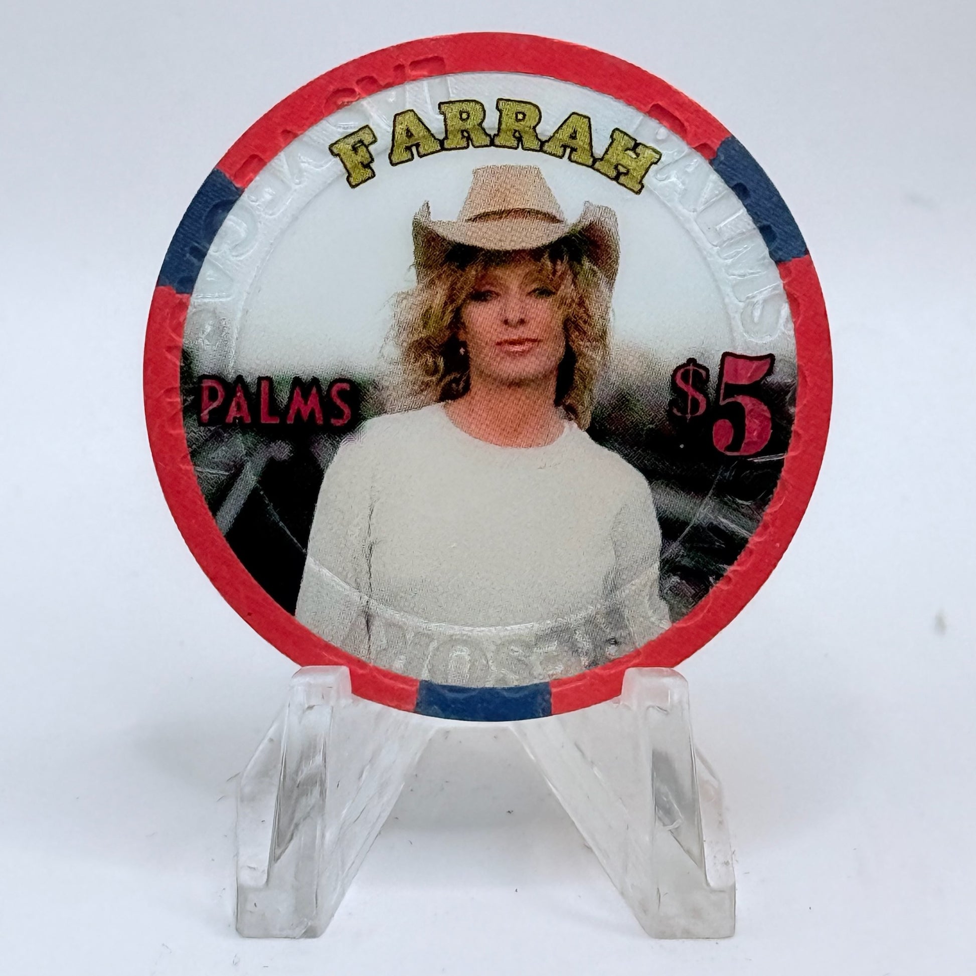 Palms Casino Resort Las Vegas Nevada 2009 'Farrah Fawcett' LE $5 Casino Chip E9548