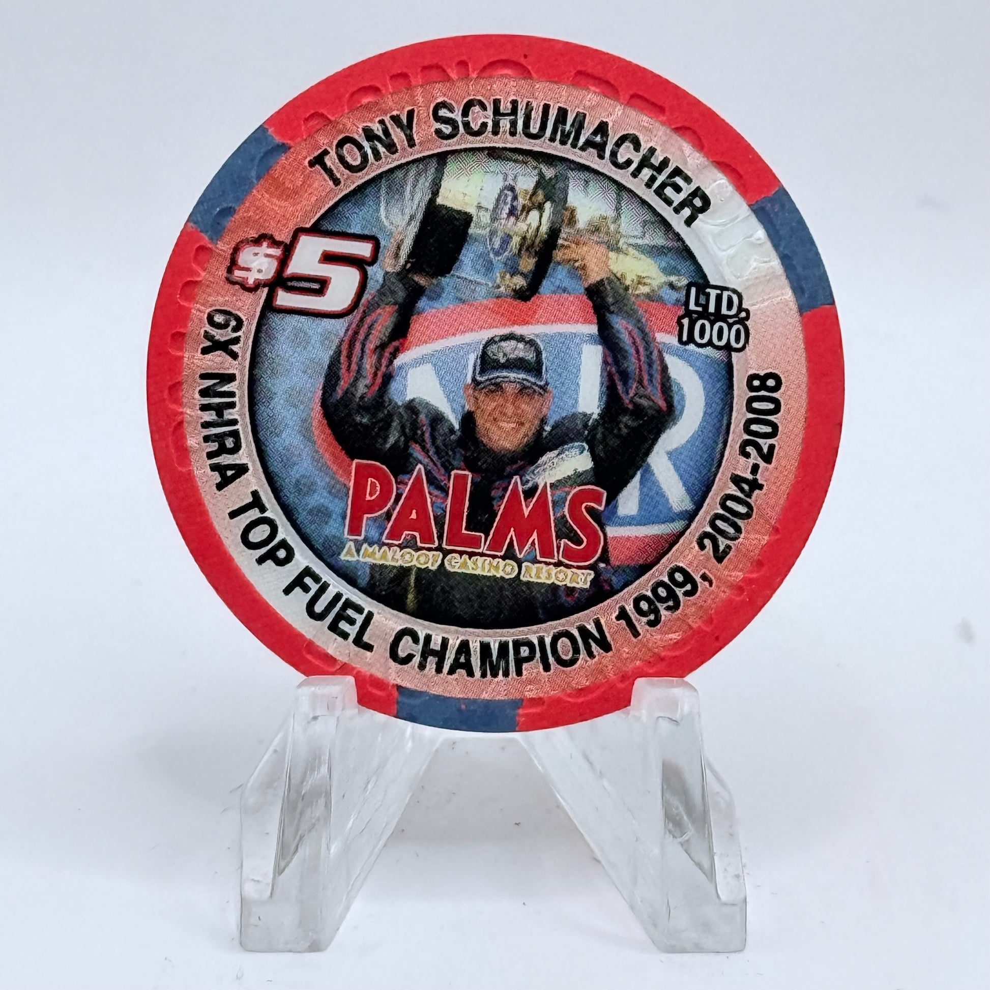 Palms Casino Resort Las Vegas Nevada 2009 'Tony Schumacher' LE $5 Casino Chip E7498