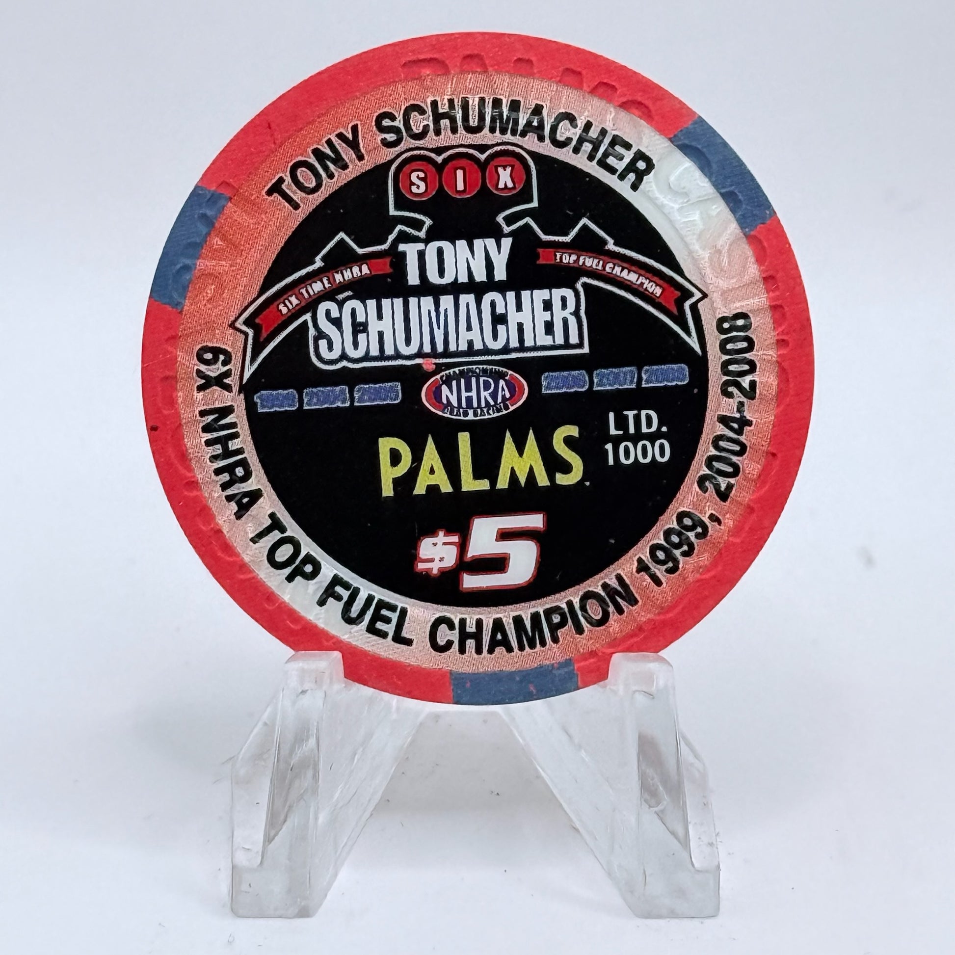 Palms Casino Resort Las Vegas Nevada 2009 'Tony Schumacher' LE $5 Casino Chip E7498