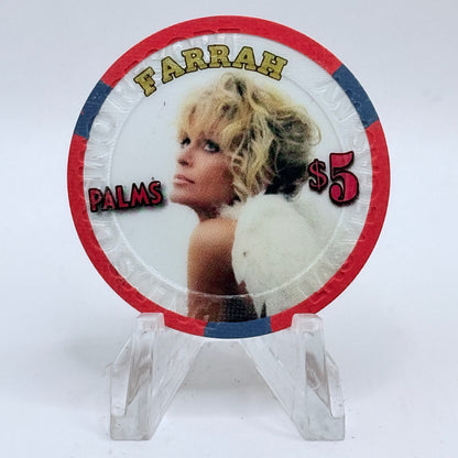 Palms Casino Resort Las Vegas Nevada 2009 'Farrah Fawcett' LE $5 Casino Chip E9549