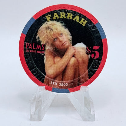 Palms Casino Resort Las Vegas Nevada 2009 'Farrah Fawcett' LE $5 Casino Chip E9549