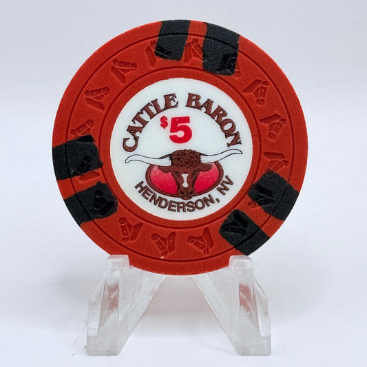 Cattle Baron Henderson Nevada 1991 $5 Casino Chip N1455