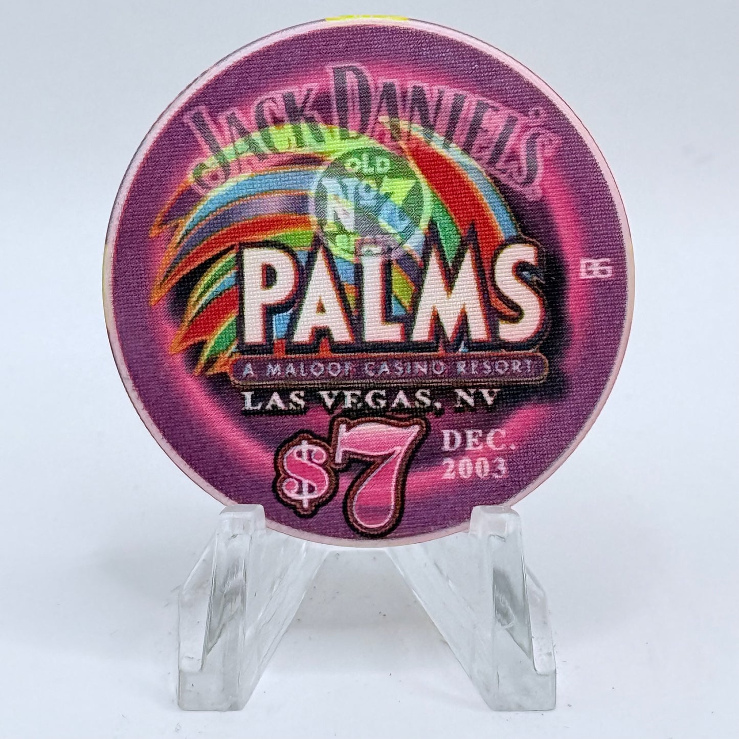 Palms Casino Resort Las Vegas Nevada 2003 'Jack Daniels' LE $7 Casino Chip E1978