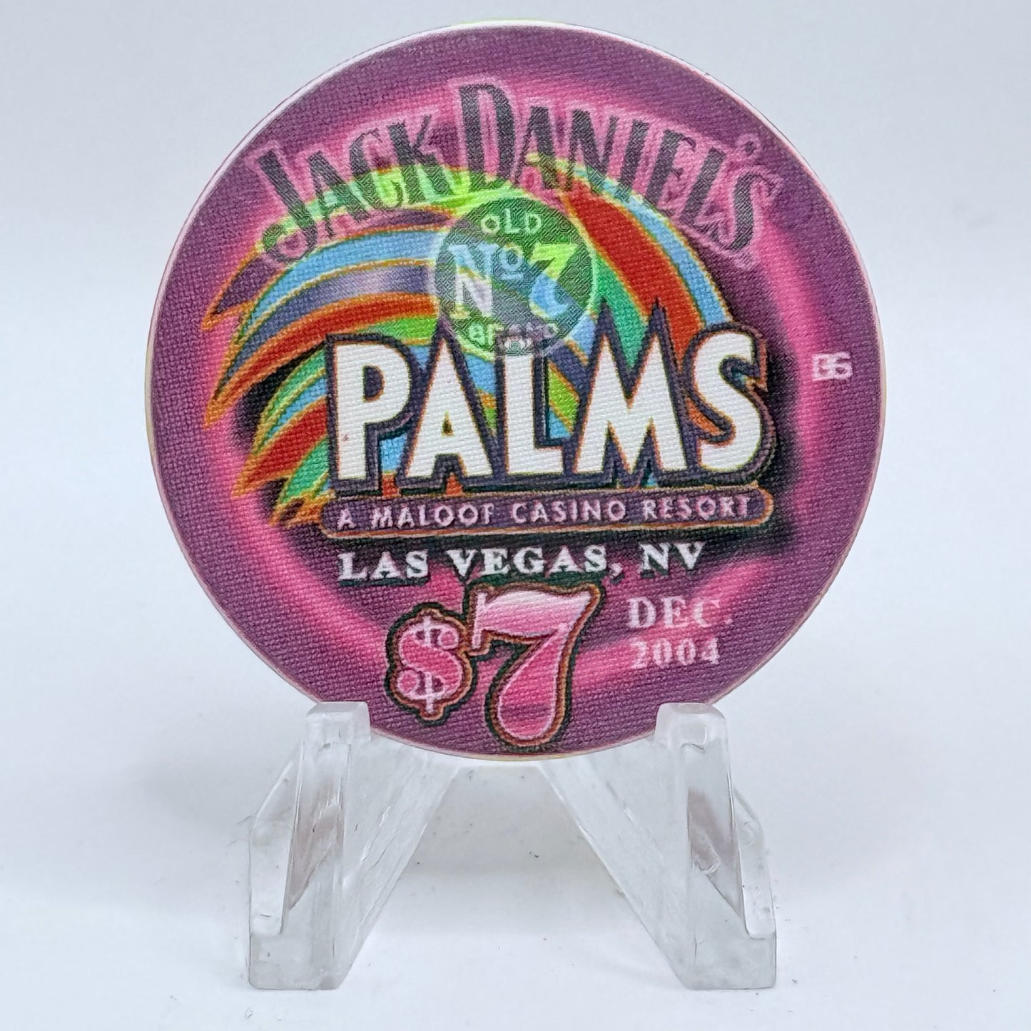Palms Casino Resort Las Vegas Nevada 2004 'Jack Daniels' LE $7 Casino Chip E4079