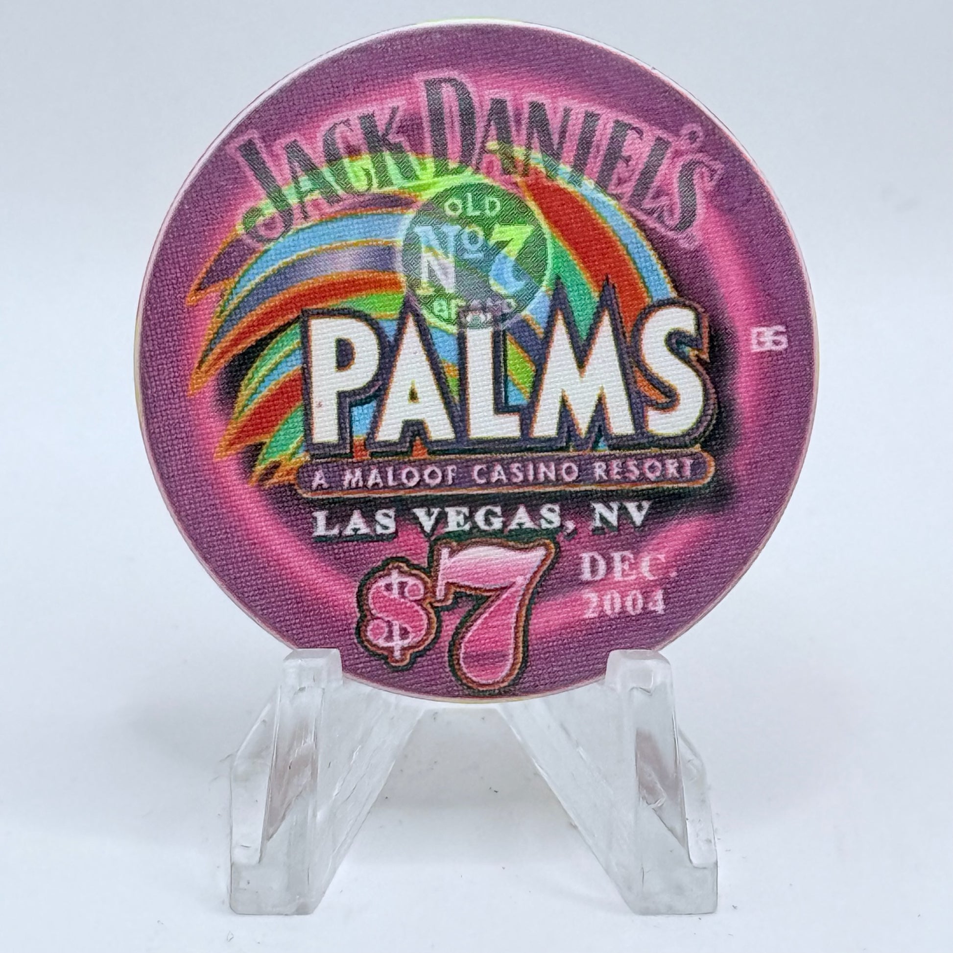 Palms Casino Resort Las Vegas Nevada 2004 'Jack Daniels' LE $7 Casino Chip E4079