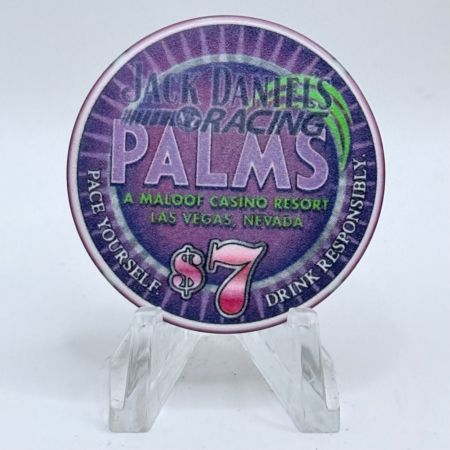 Palms Casino Resort Las Vegas Nevada 2006 'Jack Daniels' LE $7 Casino Chip E5152