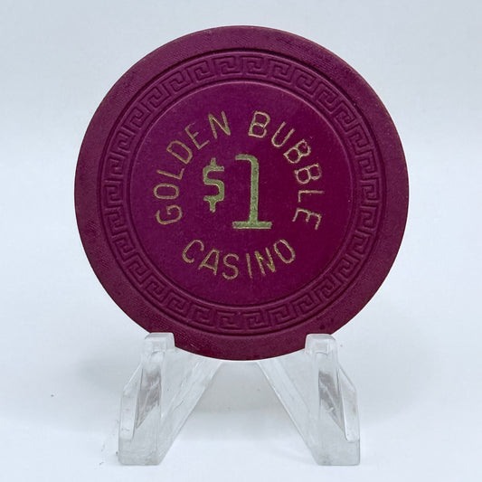 Golden Bubble Casino Gardnerville Nevada 1945 $1 Casino Chip N5098