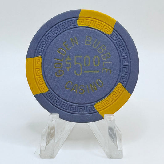 Golden Bubble Casino Gardnerville Nevada 1945 $5 Casino Chip N7066