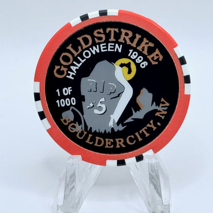 Gold Strike Inn Boulder City Nevada 1996 'Halloween' LE $5 Casino Chip N8437