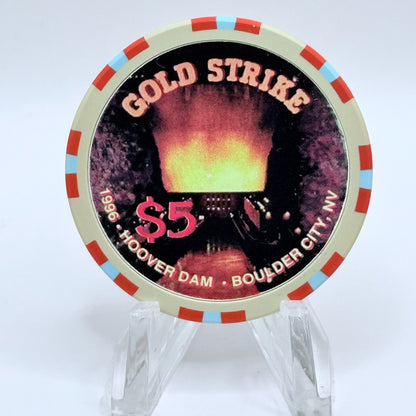 Gold Strike Inn Boulder City Nevada 1996 'Hoover Dam' LE $5 Casino Chip N0435