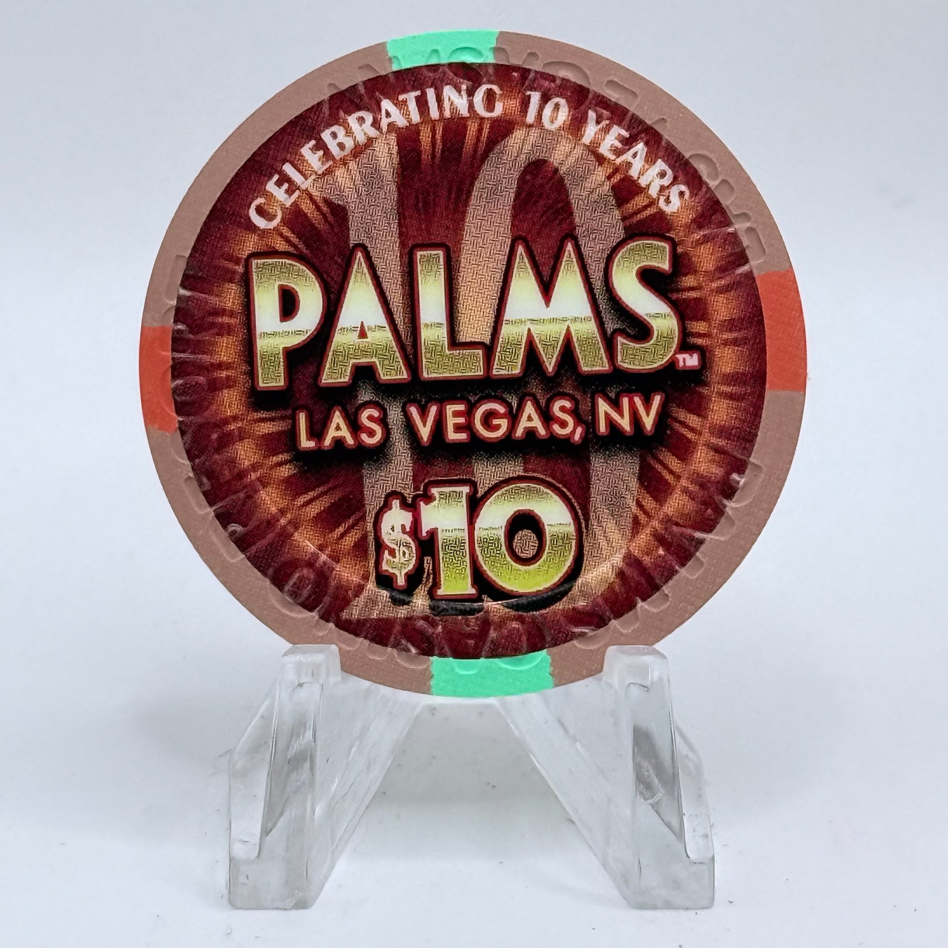 Palms Casino Resort Las Vegas Nevada 2011 '10th Anniversary' LE $10 Casino Chip