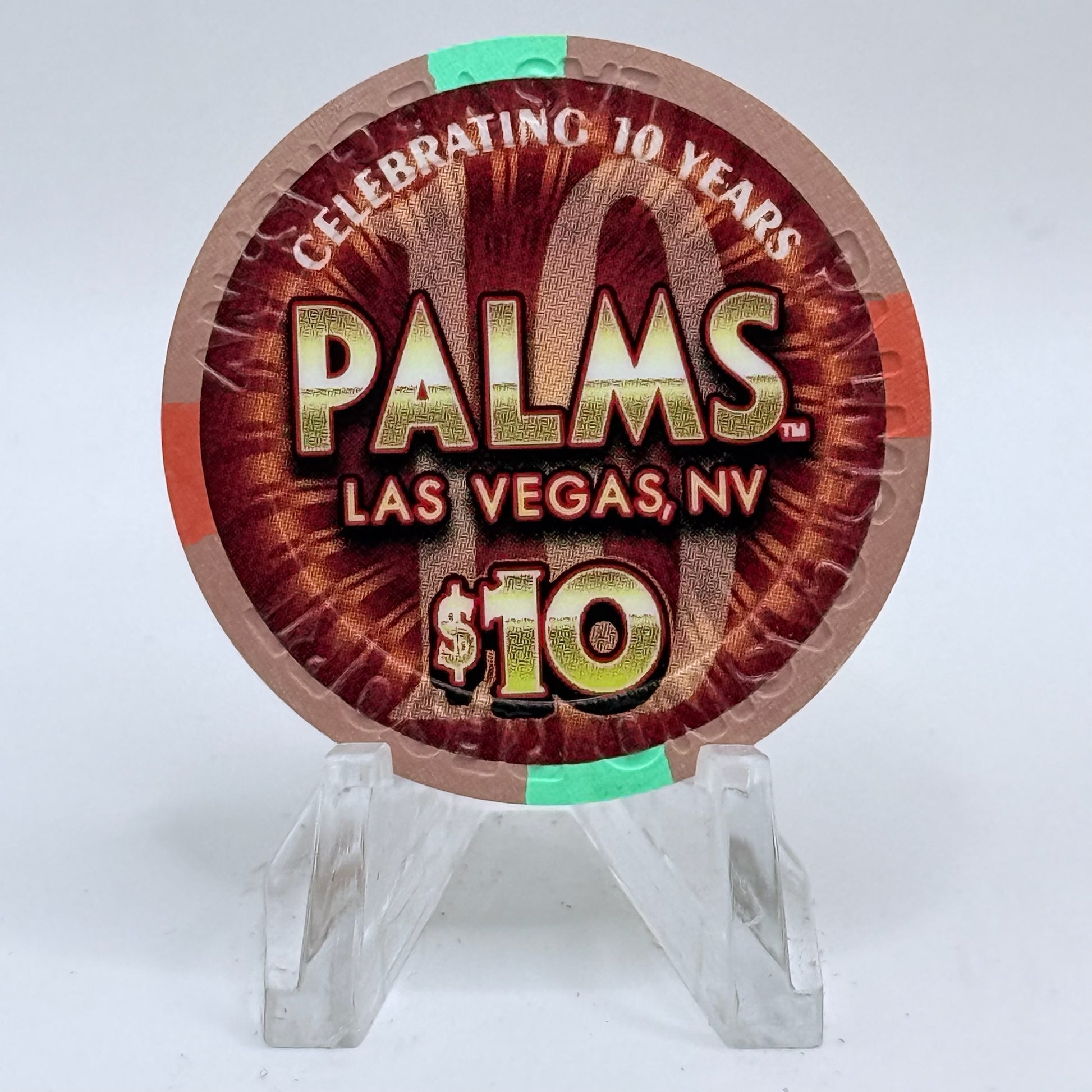 Palms Casino Resort Las Vegas Nevada 2011 '10th Anniversary' LE $10 Casino Chip
