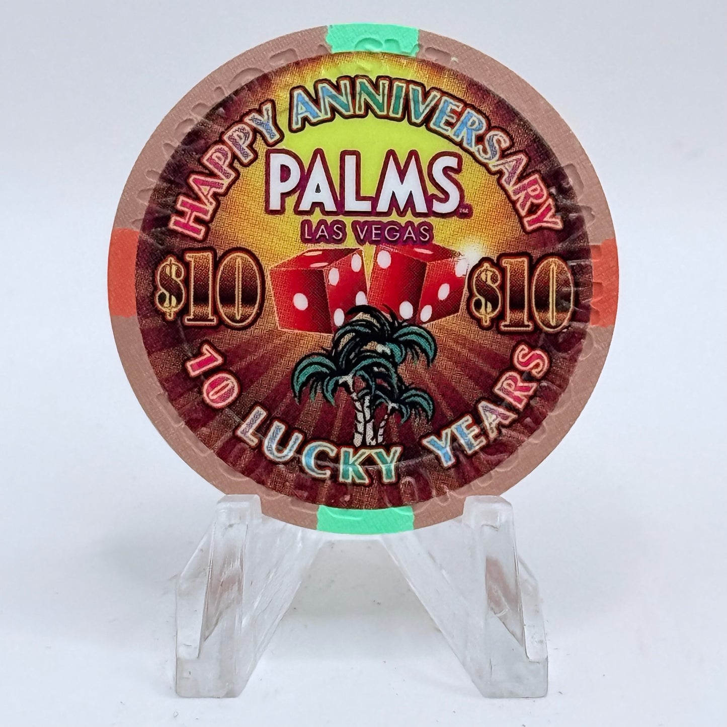 Palms Casino Resort Las Vegas Nevada 2011 '10th Anniversary' LE $10 Casino Chip