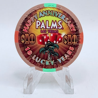 Palms Casino Resort Las Vegas Nevada 2011 '10th Anniversary' LE $10 Casino Chip