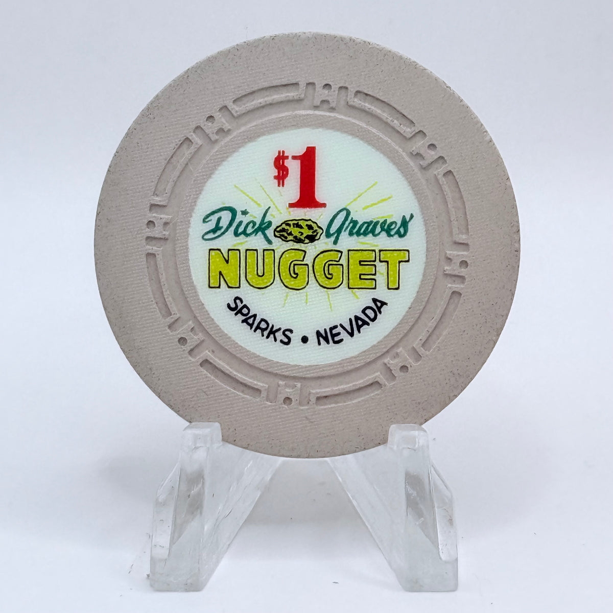 Dick Graves' Nugget Sparks Nevada 1960 LE $1 Casino Chip N4129