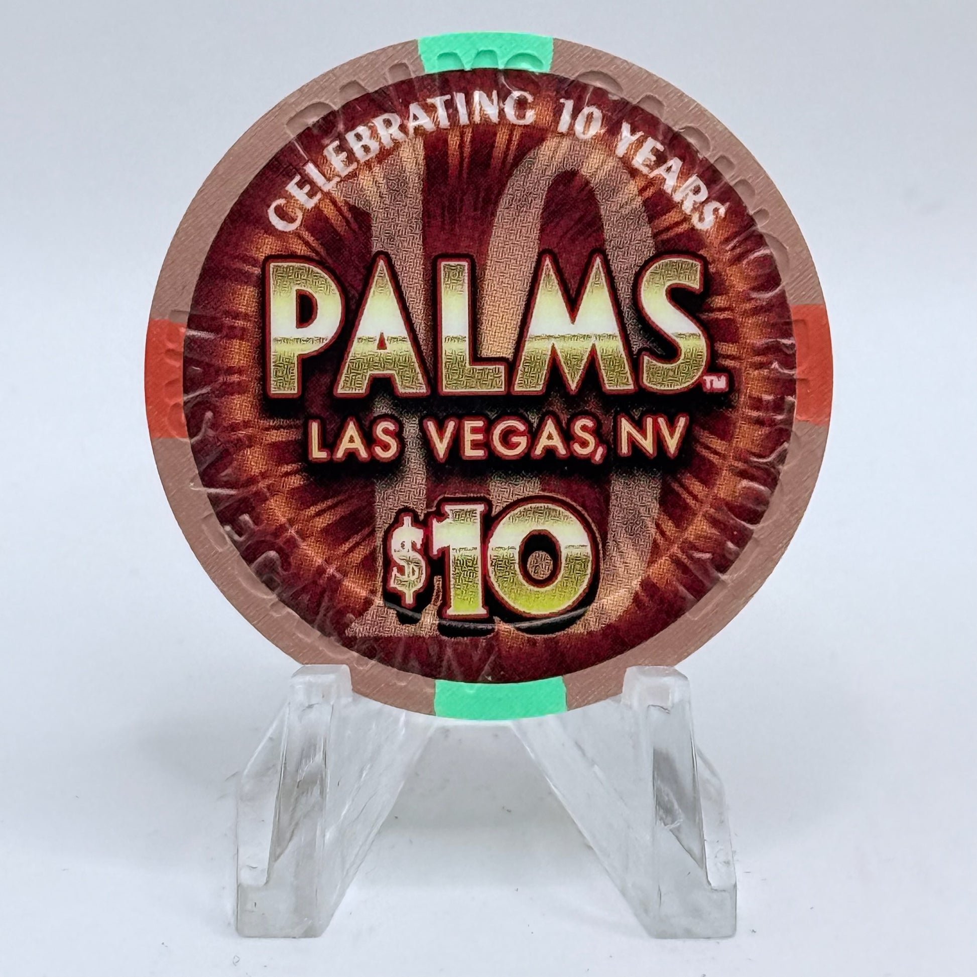 Palms Casino Resort Las Vegas Nevada 2011 '10th Anniversary' LE $10 Casino Chip
