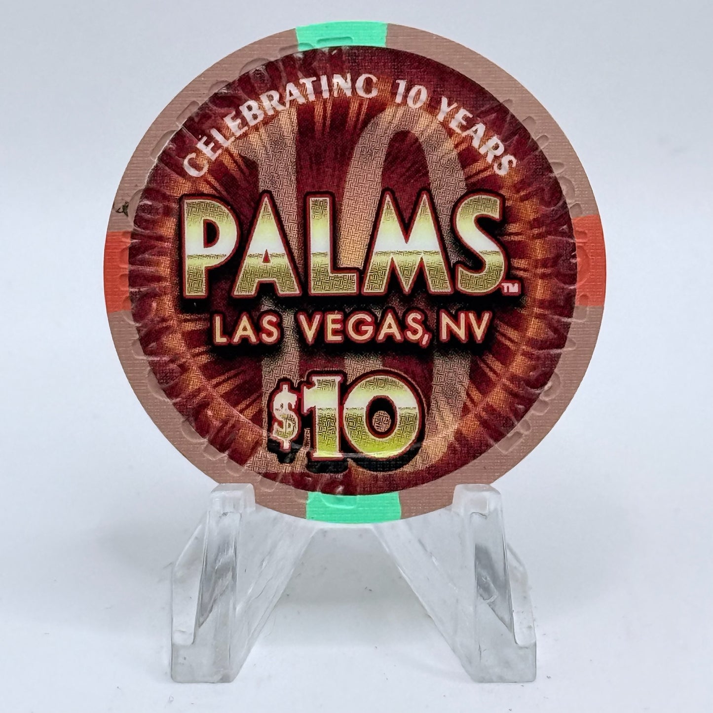Palms Casino Resort Las Vegas Nevada 2011 '10th Anniversary' LE $10 Casino Chip