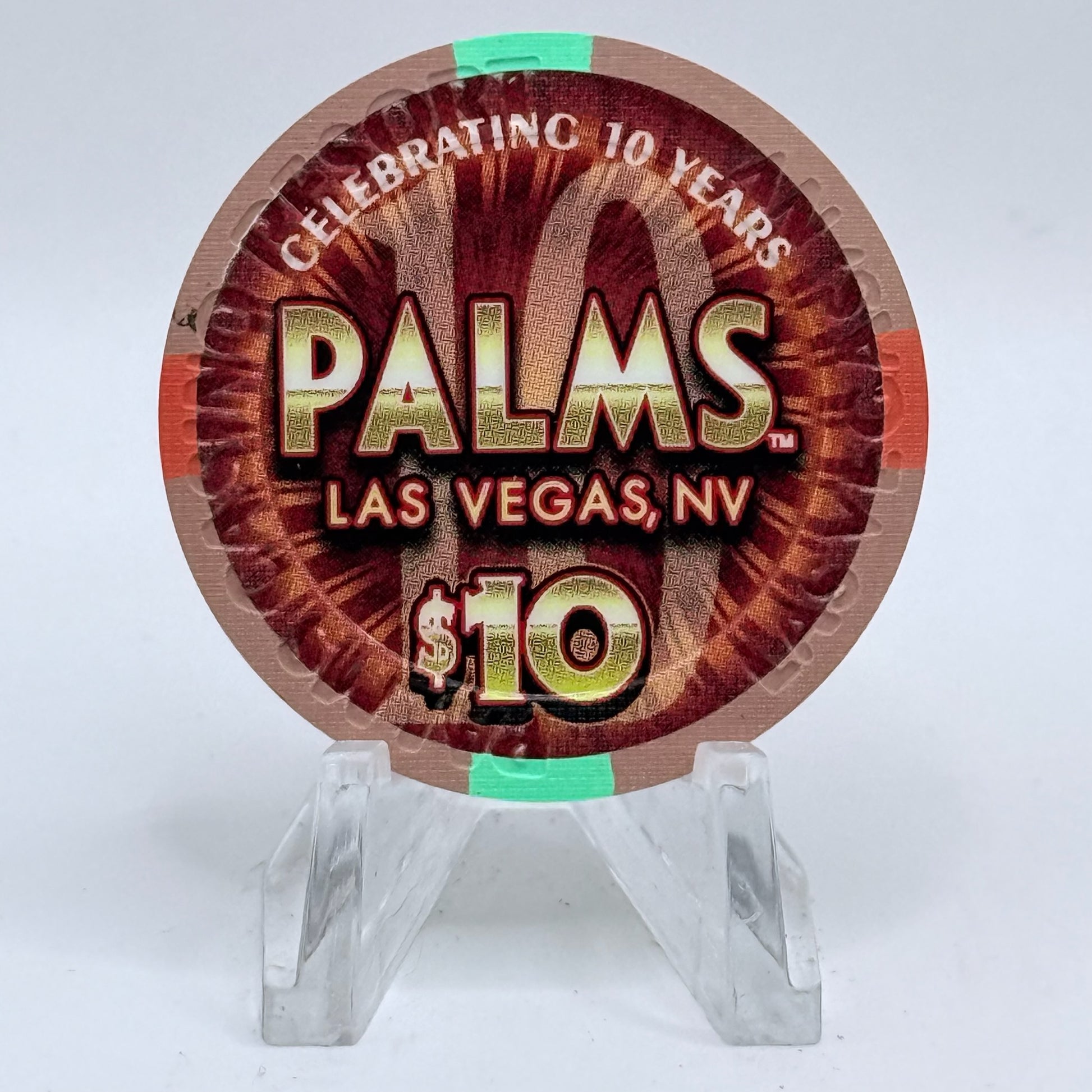 Palms Casino Resort Las Vegas Nevada 2011 '10th Anniversary' LE $10 Casino Chip