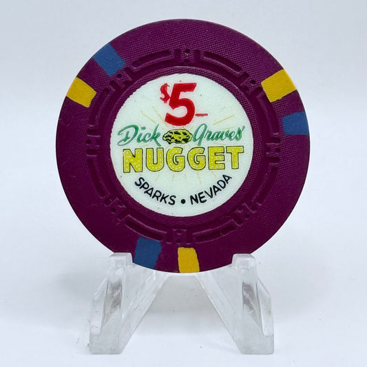 Dick Graves' Nugget Sparks Nevada 1956 LE $5 Casino Chip N4044