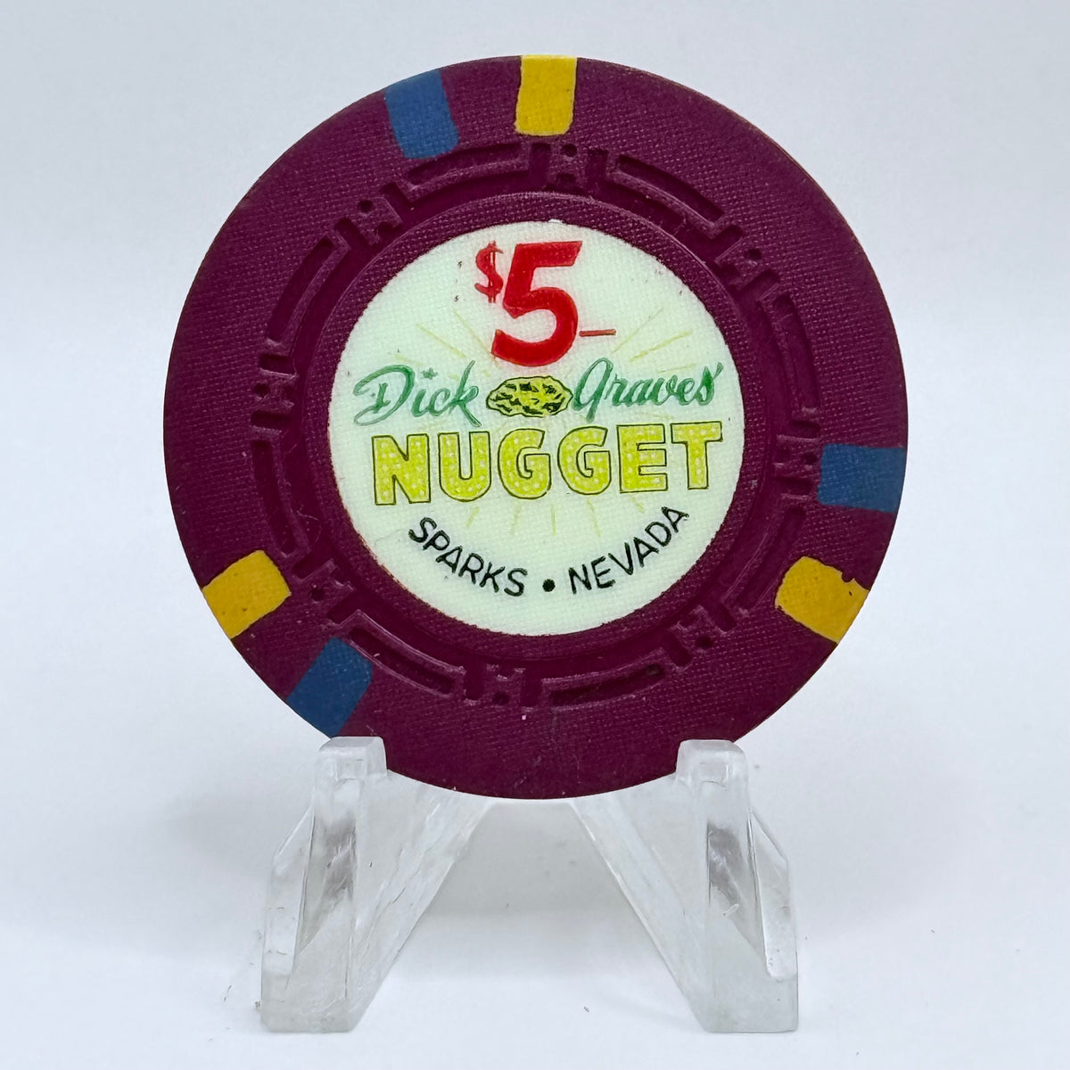 Dick Graves' Nugget Sparks Nevada 1956 LE $5 Casino Chip N4044